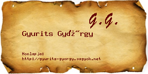 Gyurits György névjegykártya